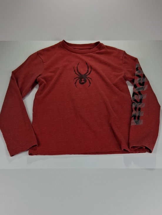 Spyder Other - Boys Spyder Long-Sleeve T-Shirt Size Medium (10/12) Red w/ Black Spider Graphic